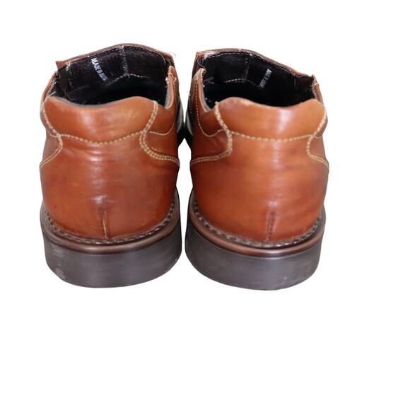 Venturini Mens Slip On Zeland Loafer Size 9.5 Brown Leather Comfort Dress Square - Picture 7 of 10